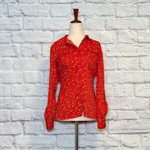 Banana Republic Scarlet Star Print Blouse